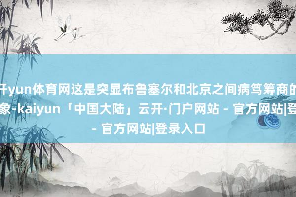 开yun体育网这是突显布鲁塞尔和北京之间病笃筹商的最新迹象-kaiyun「中国大陆」云开·门户网站 - 官方网站|登录入口