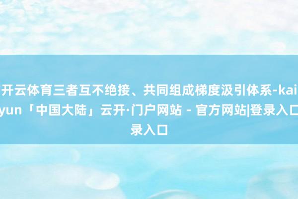 开云体育三者互不绝接、共同组成梯度汲引体系-kaiyun「中国大陆」云开·门户网站 - 官方网站|登录入口